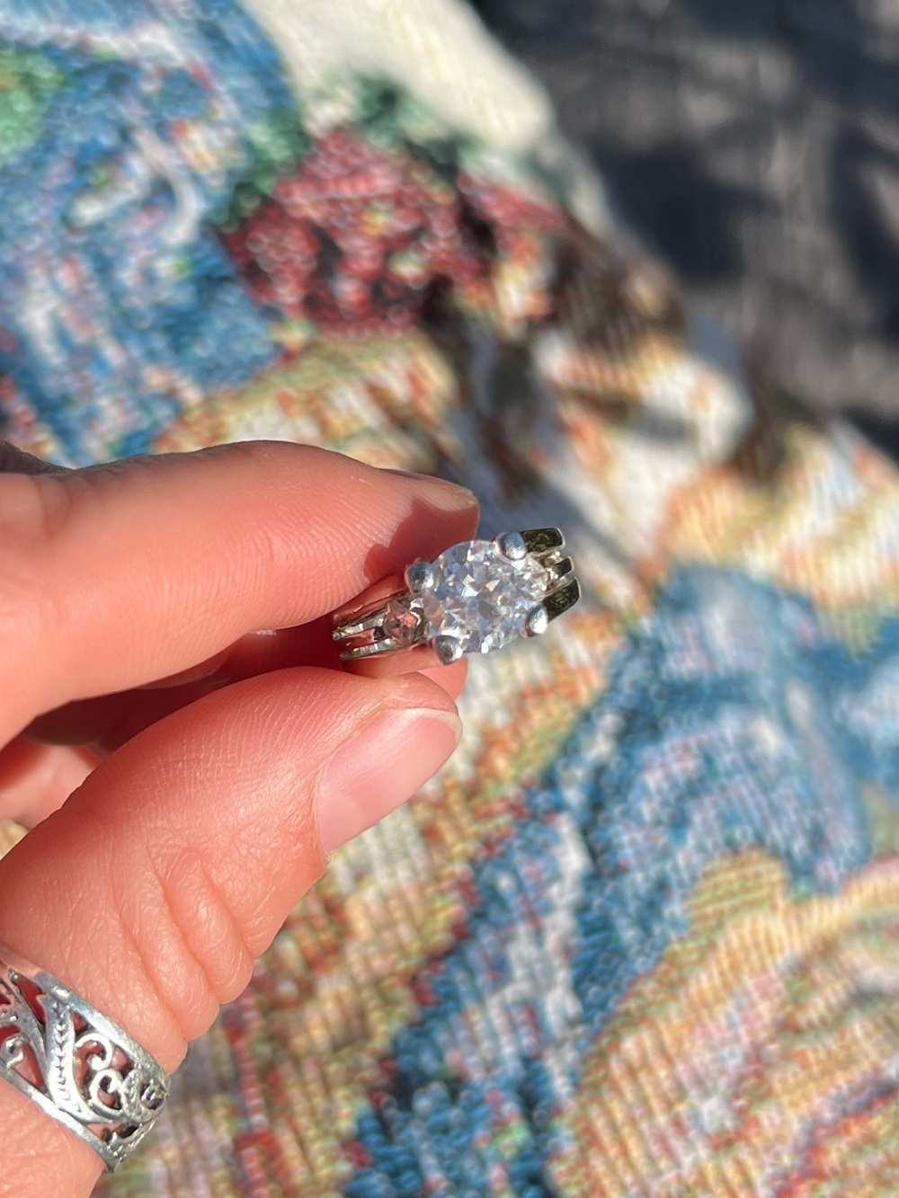 Silver Solitaire Ring RSC - Picture 4 of 10